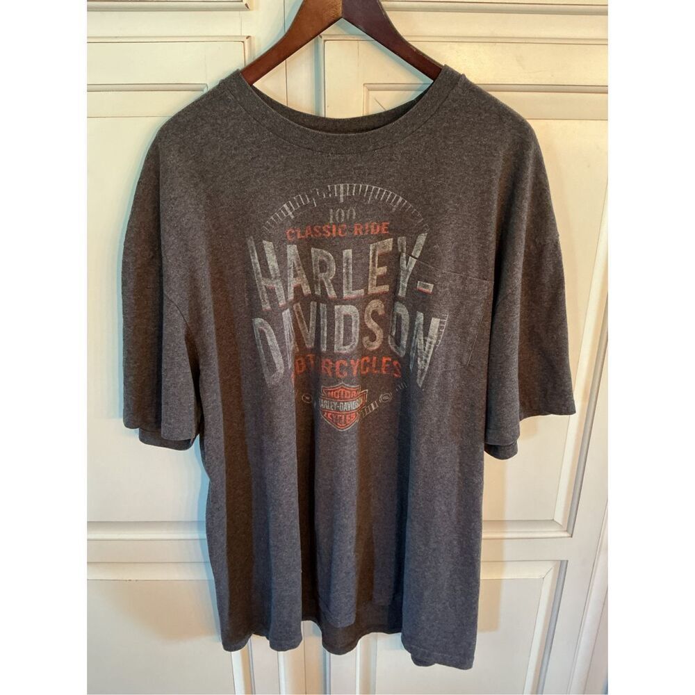 Harley Davidson Classic Ride Graphic Shirt Mt Cheaha Sz 2XL Gray